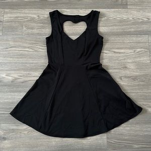 Miss Chievous - M - Little Black Dress with Heart Cutout Back